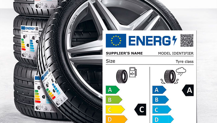 Das EU-Reifenlabel.